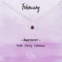 february birthstone necklace amethyst