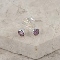 February Birthstone Earrings (Amethyst)