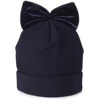 federica moretti blue wool hat with bow on the top womens jewellery in ...