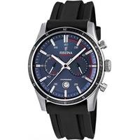 festina mens racing 15 stainless steel black rubber strap watch f16874 ...