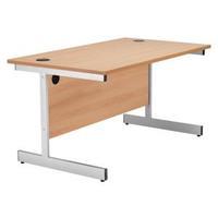 FF Jemini Rectangular Desk Cantilever 1400mm Beech KF838782