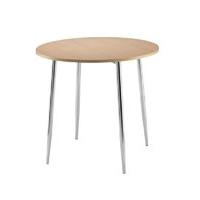 FF ARISTA ROUND BISTRO TABLE BCH/CHROME