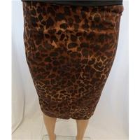 F&F Size 10 Brown Leopard Print Skirt
