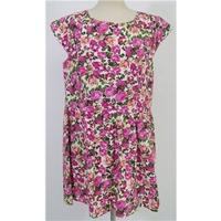 F&F White With Pink Floral Sleeveless Size: 16