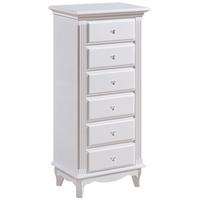 FG White Painted Tallboy - 6 Drawer