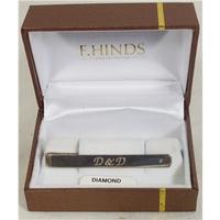 fhinds silver and diamond chip tie clip