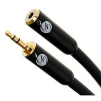 fisual s flex black 35mm jack headphone extension cable