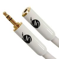 fisual s flex white 35mm jack headphone extension cable