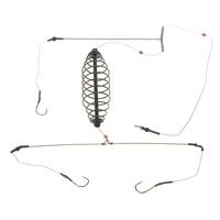 Fishing Bait Lure Cage with 3 Line Hooks Carp Feeder Fishing Tackle Accessories 7cm/9cm