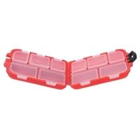 Fishing Tackle Box 10 Compartments Small Size for Fishing Hooks Swivels Beads etc Red