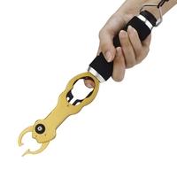 Fish Plier with Scale Lip Gripper Controller Hook Remove Fishing Tackle Tool Aluminium Alloy Gold