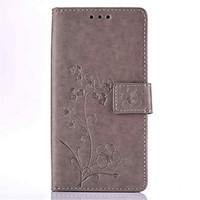 Five Leaves and Flowers Embossed PU Leather Case with Card Slots Stand for iPhone 6S 6 Plus SE 5 5S