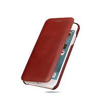 Fierre Shann Genuine Leather Flip Case for Iphone 6S 6Plus 7G 7Plus Premium oil wax Pattern Gift Box
