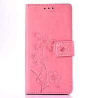 five leaves and flowers embossed pu leather material leather for huawe ...