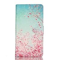 Finger Cherry Blossoms Painted PU Phone Case for Samsung Galaxy A3(2016)/A5(2016)