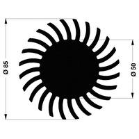 Fischer Elektronik SK 572 10 ME LED Heat Sink 2.65°C/W