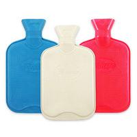 finesse hot water bottle natural rubber plain blue