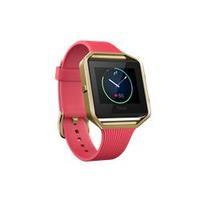 fitbit blaze slim pink 22k gold plated large