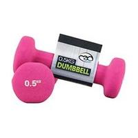 fitness mad pink neoprene dumbbells 2 x 05kg set