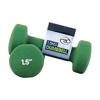 fitness mad green neoprene dumbbells 2 x 15kg set