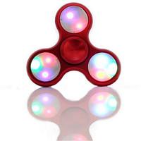 Fidget Spinner Hand Spinner Toys Tri-Spinner Metal EDCLED light Stress and Anxiety Relief Office Desk Toys for Killing Time Focus Toy