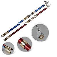 Fishing Rod Telespin Rod Carbon steel 210 M General Fishing Rod Reel Combos Red-