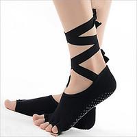 Five-toed Yoga Socks Non-slip Five Fingers Socks Halter Sling Sports Socks Ladies Ballet Dance Yoga Socks 1 Pair