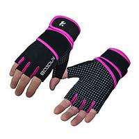 Fitness Breathable Lengthened Wrist Men and Women Slip Weightlifting Equipment Sports Safety Gloves Half Finger 1 Pair