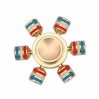 Fidget Spinner Hand Spinner Toys Six Spinner Brass EDCFocus Toy Stress and Anxiety Relief Office Desk Toys Relieves ADD, ADHD, Anxiety, 