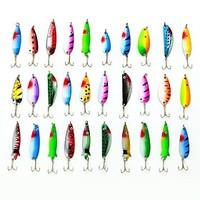 Fishing Lure Set 30pcs Metal Bait Spoon 4-8g with Hooks #02840287