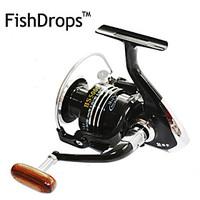 FISHDROPS BSLGH2000 5.5:1, 13 Ball Bearings One Way Clutch Spinning Fishing Reel, Right Left Hand Exchangable