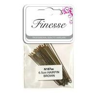 Finesse Straight Hair Pins Brown