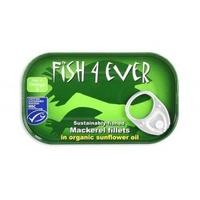 Fish 4 Ever Mackerel Fillet SunFlower Oil 120g (1 x 120g)