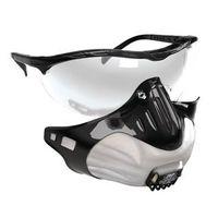 FILTERSPEC SAFETY GLASSES WITH BUILT-IN MASK BLACK WITH CLEAR LENS BOXED
