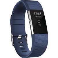 fitbit charge 2 heart rate fitness wristband large blue silver