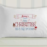 First Christmas As A Big Brother Pillowcase