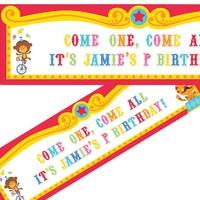 Fisher Price 1st Birthday Circus Giant Party Banner