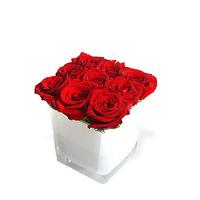 Finest Bouquets - Red Roses - white cube