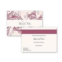 Filigree Scroll Wallet Thank You Card