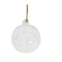 Fillable Glass Bauble with Jute 8.5 cm