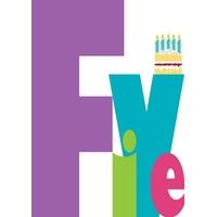 Five Cake | 5th Birthday Card