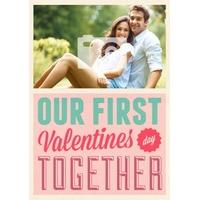 first valentines together photo card