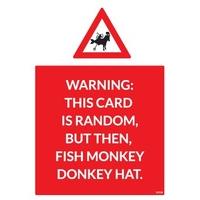 Fish Monkey Hat | Funny Greeting Card