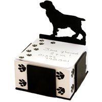 FIELD SPANIEL DOG NOTE BLOCK PAPER HOLDER