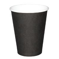 Fiesta Disposable Black Hot Cups 225ml x50 Pack of 50