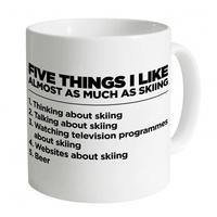 Five Things I Like - Skiing Mug