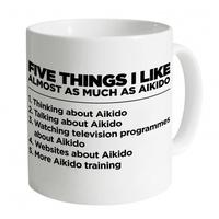five things i like aikido mug