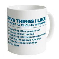 five things i like running mug