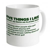 five things i like golf mug