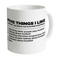 Five Things I Like - Football Mug
